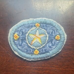Embroidered Blue and Yellow Patch